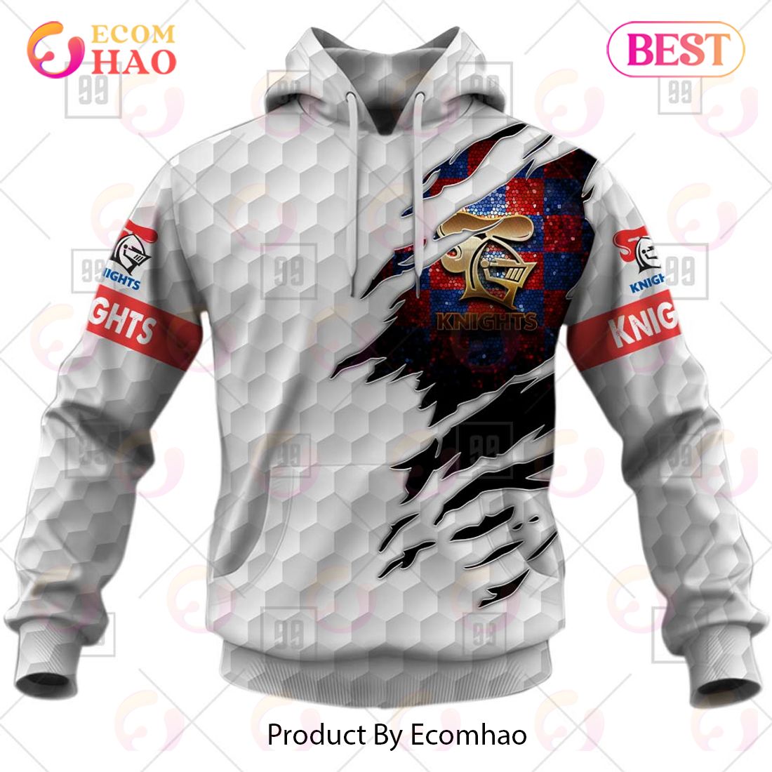 Personalized Golf NRL Newcastle Knights 3D Hoodie