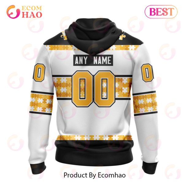 NHL Pittsburgh Penguins Autism Awareness Custom Name And Number 3D Hoodie