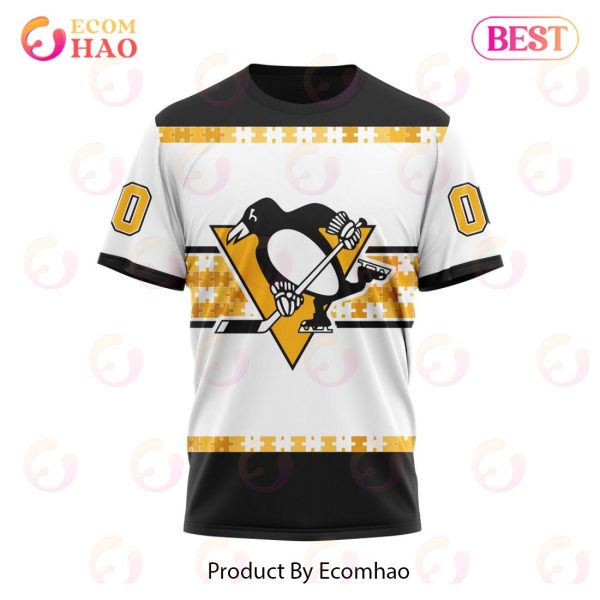 NHL Pittsburgh Penguins Autism Awareness Custom Name And Number 3D Hoodie