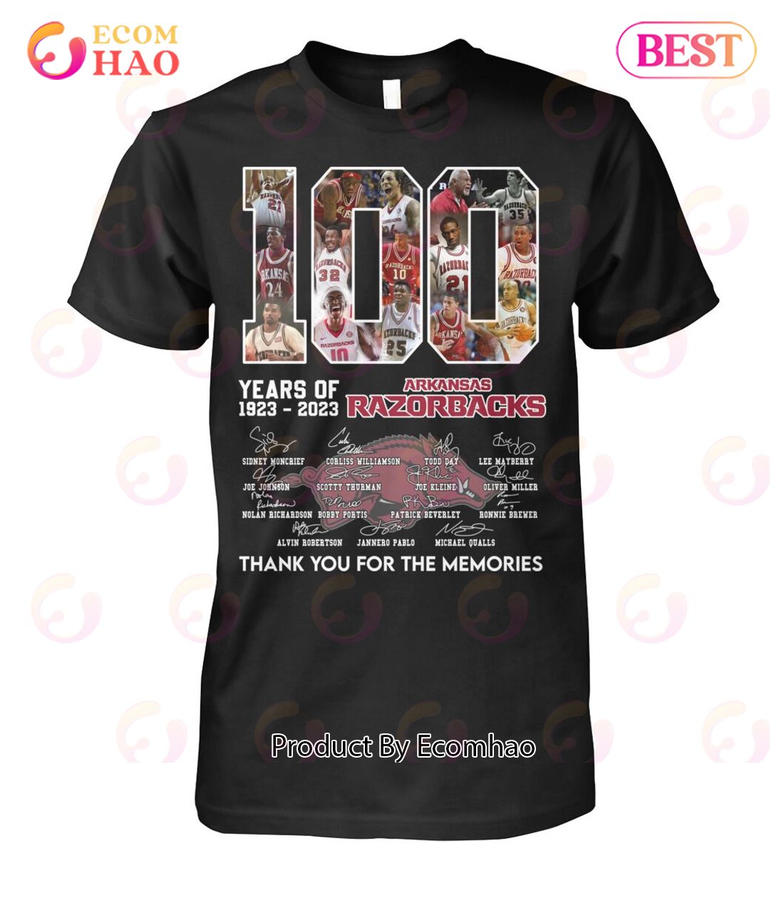 100 Years Of 1923 – 2023 Arkansas Razorbacks Thank You For The Memories T-Shirt