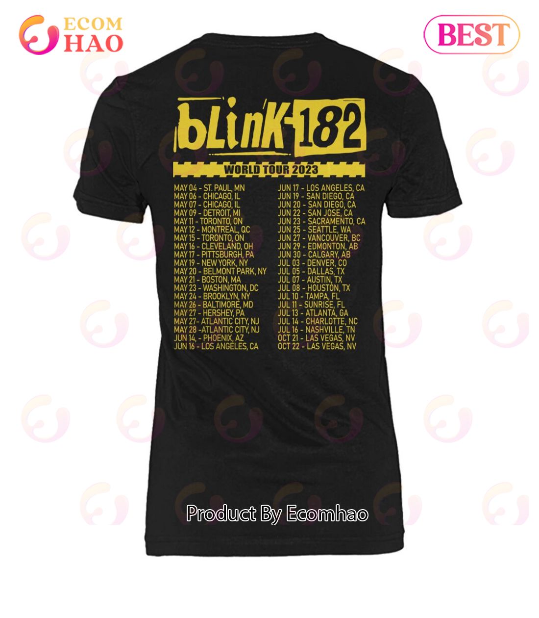 Blink-182 World Tour 2023 T-Shirt