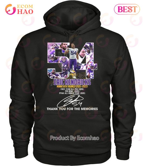 Eric Kendricks Minnesota Vikings 2015 - 2022 Thank You For The Memories T- Shirt - Torunstyle