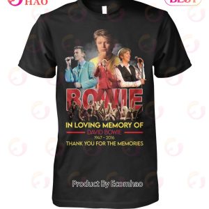 In Loving Memory Of David Bowie 1947 – 2016 Thank You For The Memories T-Shirt