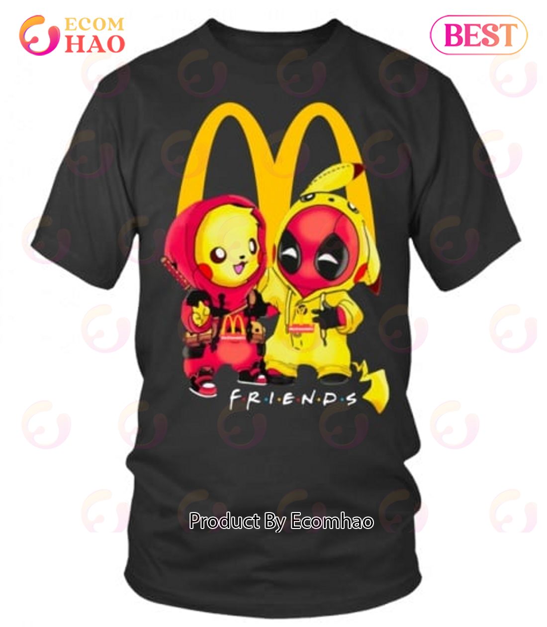 Mcdonald Deadpool Pikachu Friends T-Shirt