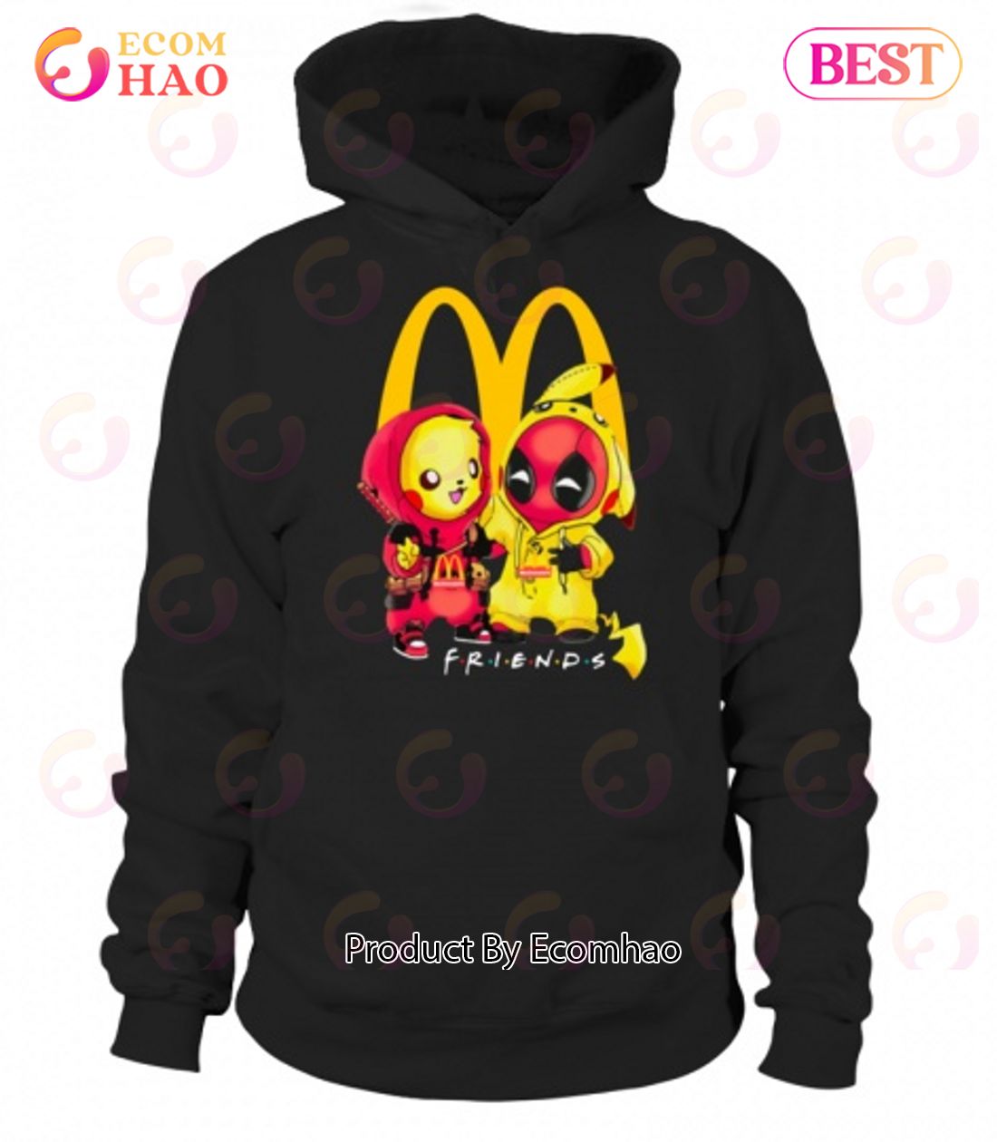 Mcdonald Deadpool Pikachu Friends T-Shirt