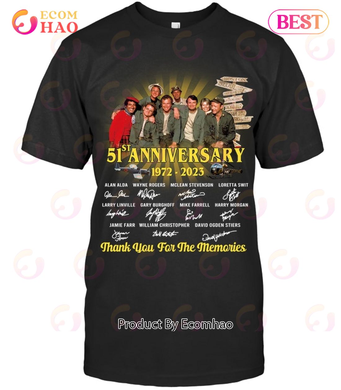 M*A*S*H 51st Anniversary 1972 – 2023 Thank You For The Memories T-Shirt