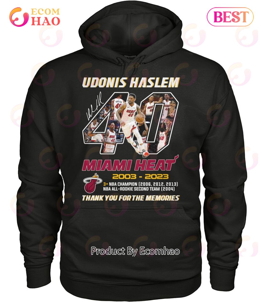 Udonis Haslem Miami Heat 2003 – 2023 Thank You For The Memories T-Shirt