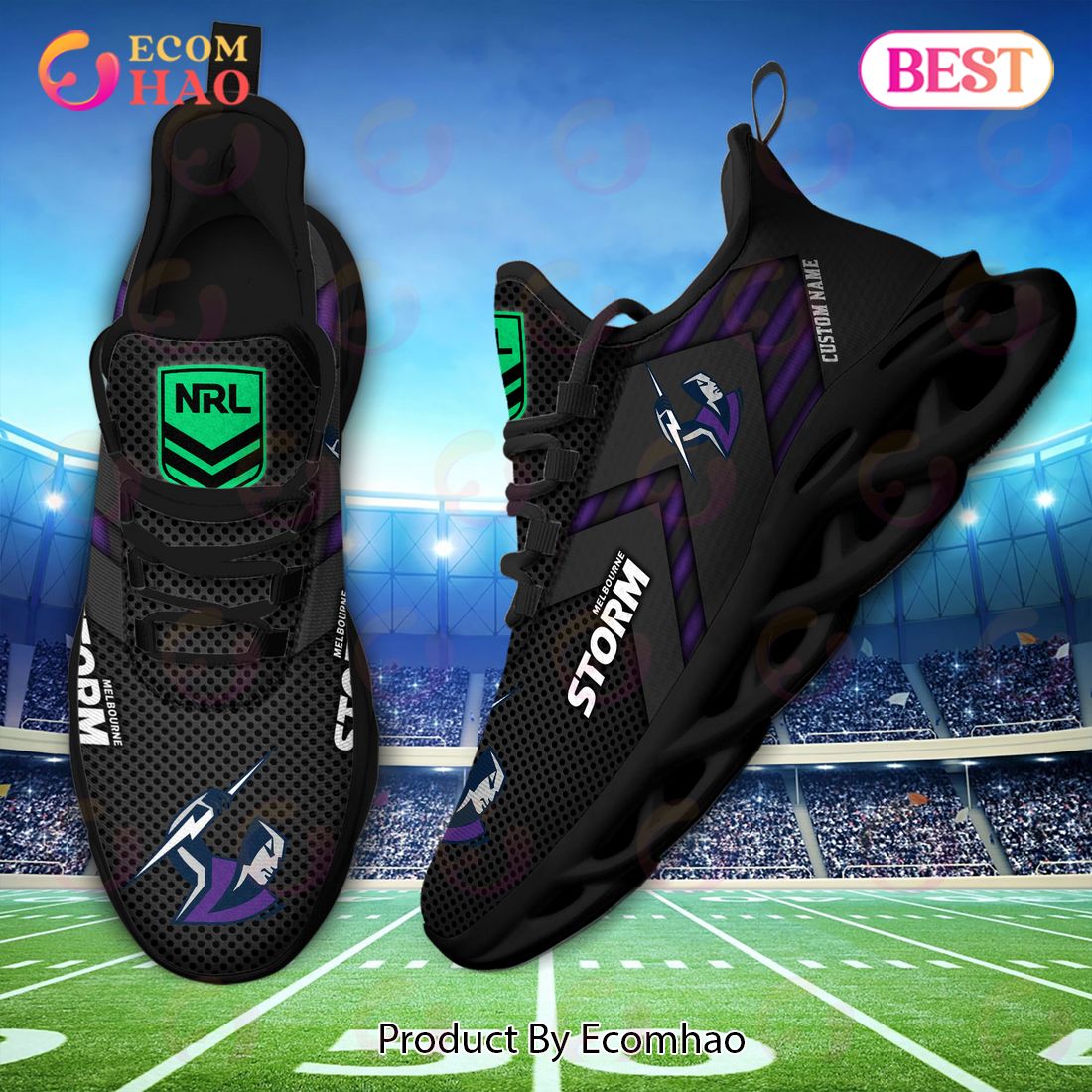 NRL Melbourne Storm Personalized Max Soul Shoe Perfect Gift