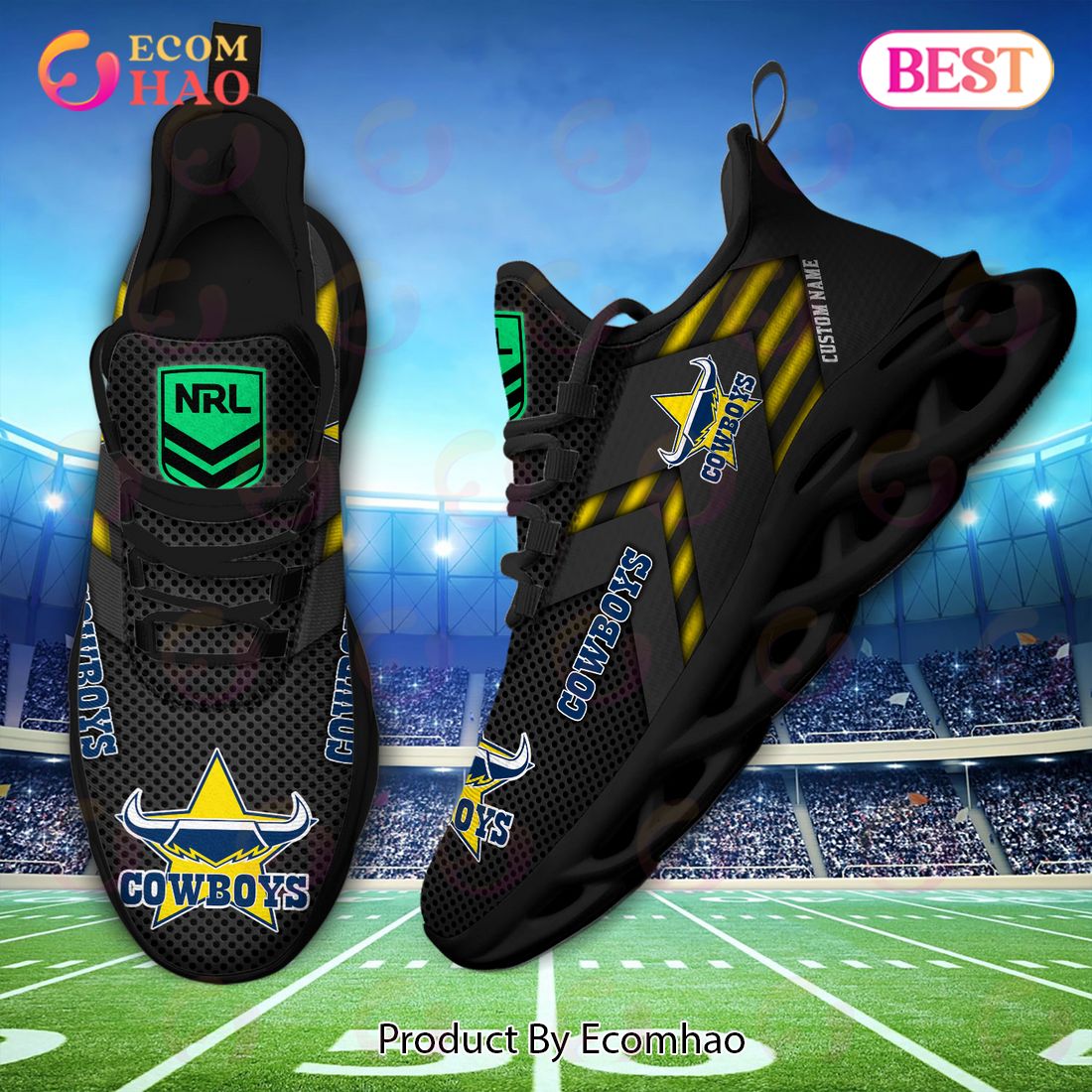 NRL North Queensland Cowboys Personalized Max Soul Shoe Perfect Gift