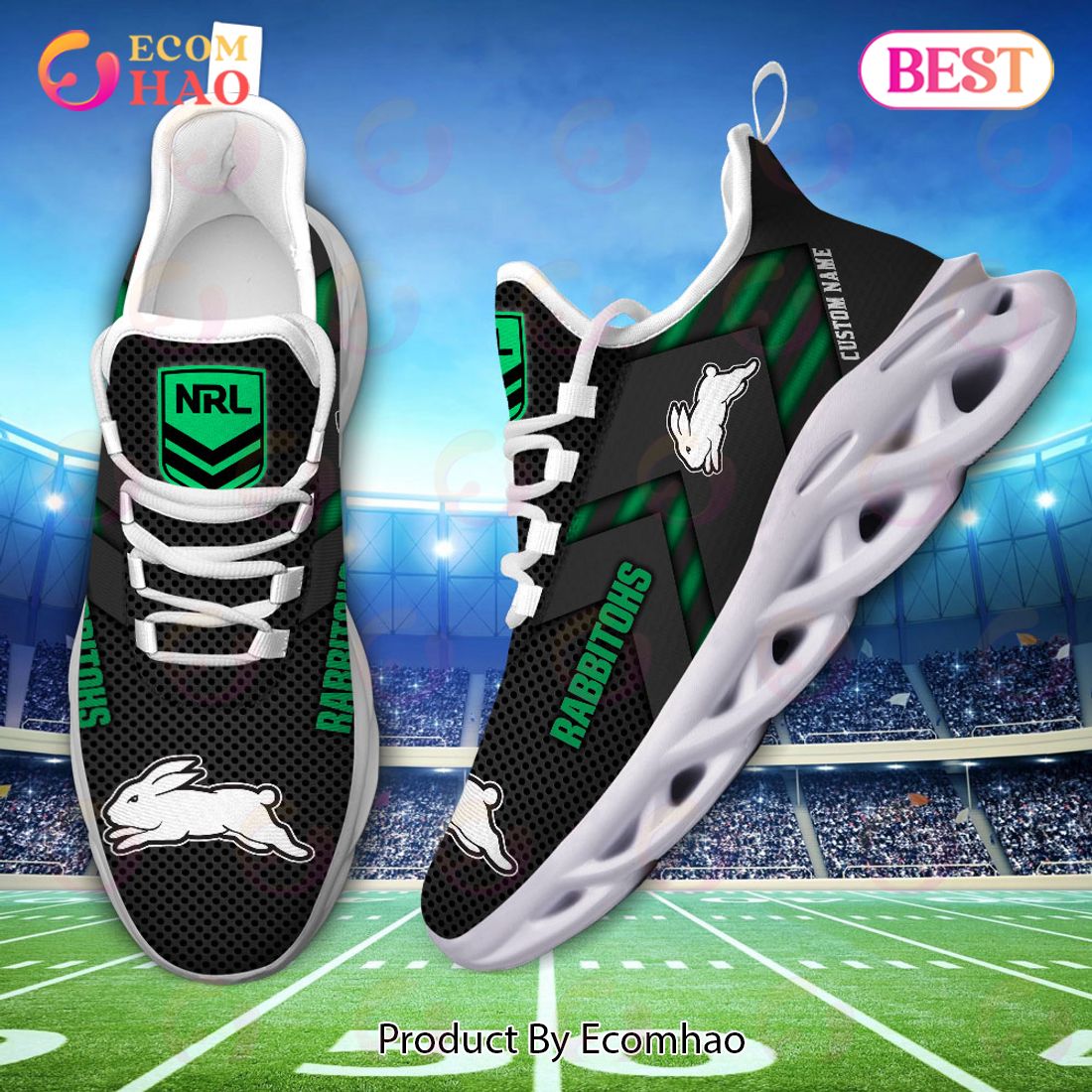 NRL South Sydney Rabbitohs Personalized Max Soul Shoe Perfect Gift