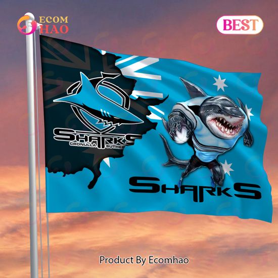 NRL Cronulla Sharks Flag Gift For Fans