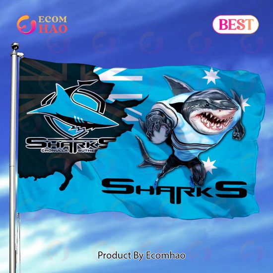 NRL Cronulla Sharks Flag Gift For Fans