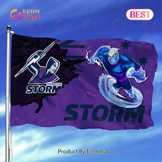 NRL Melbourne Storm Flag Gift For Fans