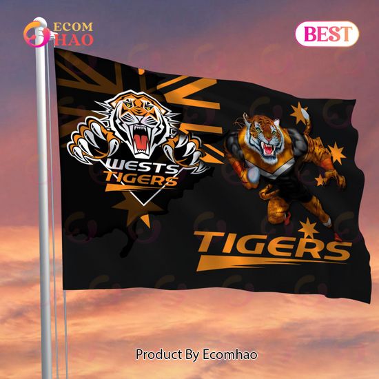 NRL Wests Tigers Flag Gift For Fans