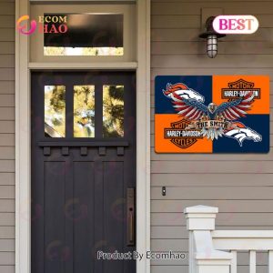 NFL Denver Broncos x Harley Davidson Personalized Man Cave Sign, Bar Sign, Pub Sign, Metal Sign Perfect Gift