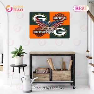 NFL Green Bay Packers x Harley Davidson Personalized Man Cave Sign, Bar Sign, Pub Sign, Metal Sign Perfect Gift