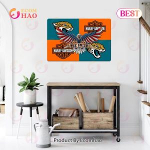 NFL Jacksonville Jaguars x Harley Davidson Personalized Man Cave Sign, Bar Sign, Pub Sign, Metal Sign Perfect Gift