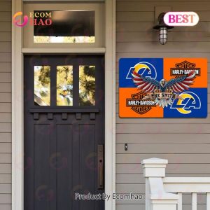 NFL Los Angeles Rams x Harley Davidson Personalized Man Cave Sign, Bar Sign, Pub Sign, Metal Sign Perfect Gift