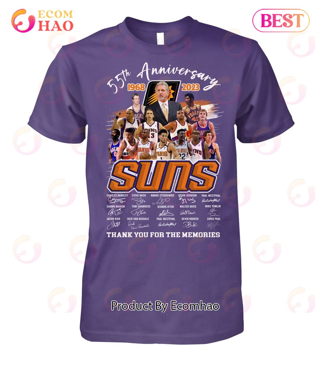 55th Anniversary 1968 – 2023 Suns Thank You For The Memories T-Shirt