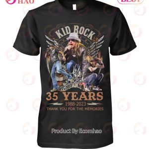 Kid Rock 35 Years 1988 – 2023 Thank You For The Memories T-Shirt