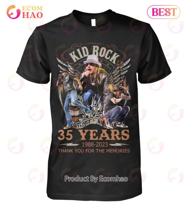Kid Rock 35 Years 1988 – 2023 Thank You For The Memories T-Shirt