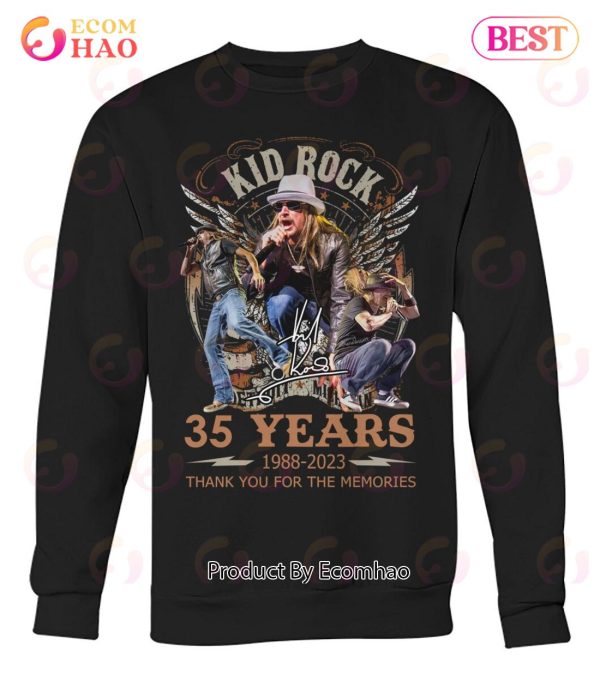 Kid Rock 35 Years 1988 – 2023 Thank You For The Memories T-Shirt