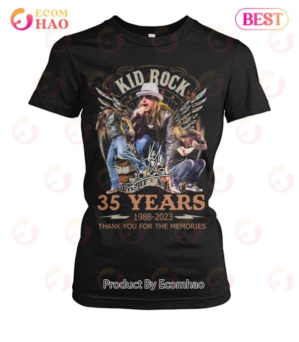 Kid Rock 35 Years 1988 – 2023 Thank You For The Memories T-Shirt
