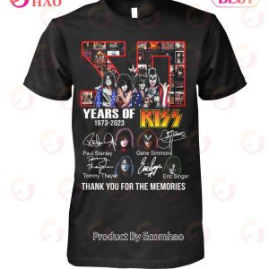 Kiss Band 50 Years Of 1973 – 2023 Thank You For The Memories T-Shirt