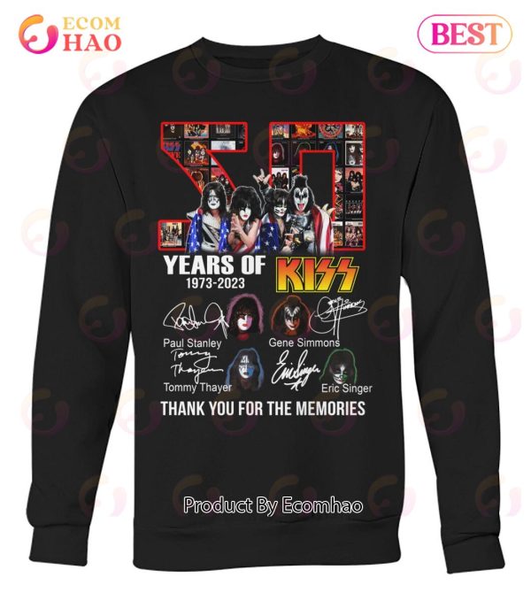 Kiss Band 50 Years Of 1973 – 2023 Thank You For The Memories T-Shirt