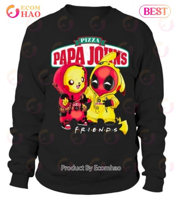 Papa John’s Pizza Deadpool Pikachu Friends T-Shirt