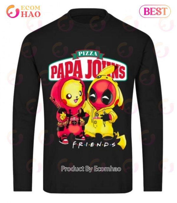 Papa John’s Pizza Deadpool Pikachu Friends T-Shirt