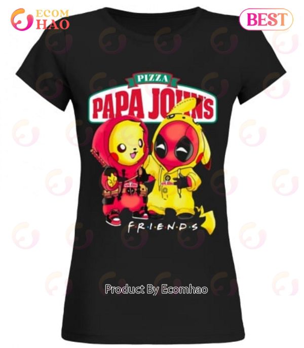 Papa John’s Pizza Deadpool Pikachu Friends T-Shirt