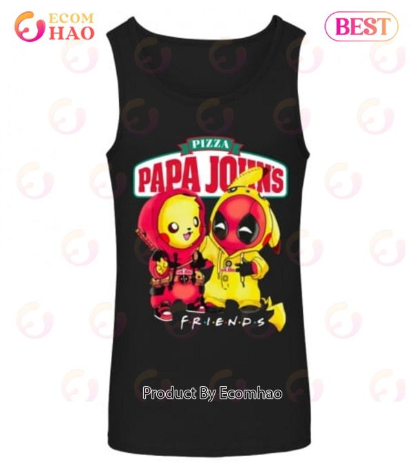 Papa John’s Pizza Deadpool Pikachu Friends T-Shirt