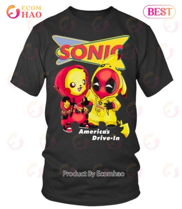 Sonic Deadpool Pikachu America’s Drive In T-Shirt