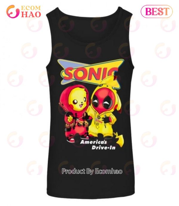 Sonic Deadpool Pikachu America’s Drive In T-Shirt