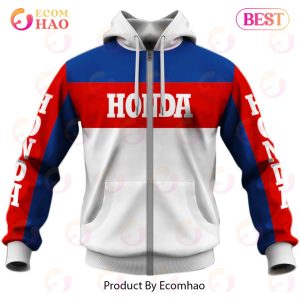 Customize Name Vintage Style Honda Motocross Jersey MX Enduro AHRMA Motorcycle Dirt Bike 3D Hoodie