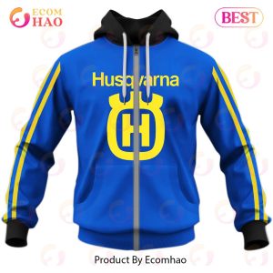 Customize Name Vintage Style Husqvarna Motocross Jersey MX Enduro AHRMA Husky Motorcycle Dirt Bike 3D Hoodie