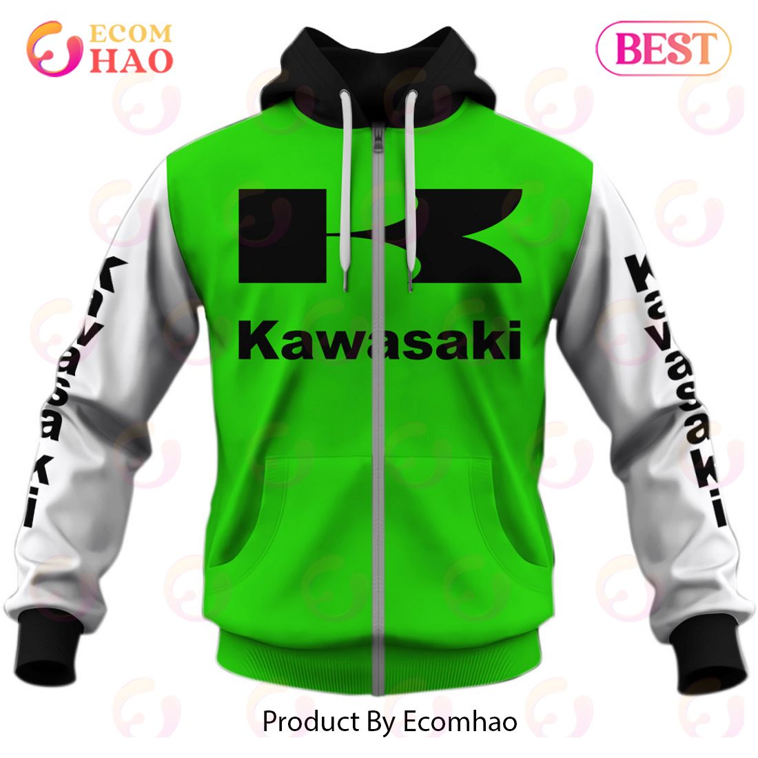 Kawasaki motocross hoodie cheap