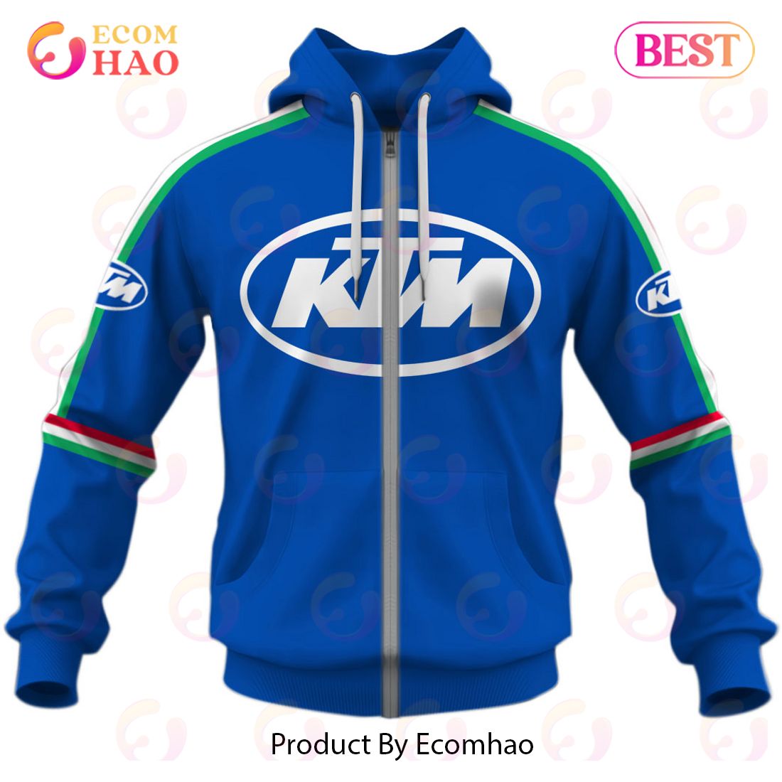 Customize Name Vintage Style KTM Motocross Jersey MX Enduro AHRMA Motorcycle Dirt Bike 3D Hoodie