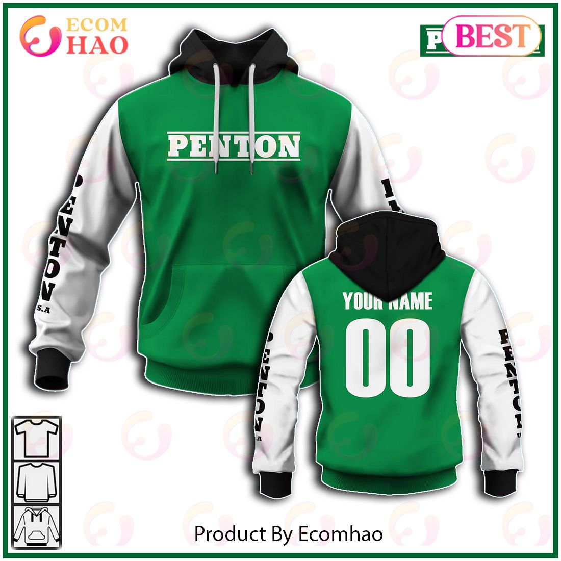 Customize Name Vintage Style Penton Motocross Jersey MX Enduro AHRMA Motorcycle Dirt Bike 3D Hoodie