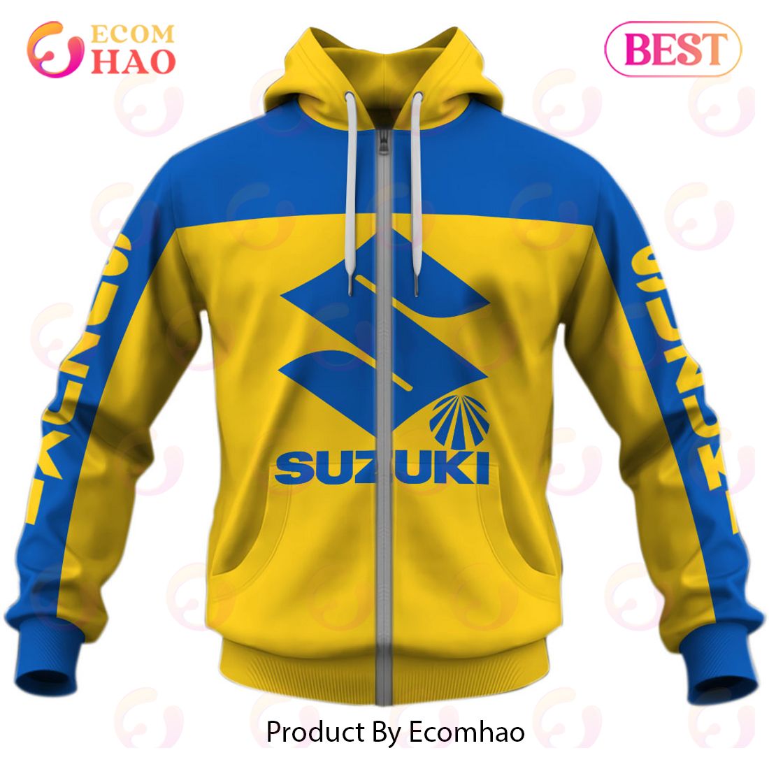 Customize Name Vintage Style Suzuki Motocross Jersey MX Enduro AHRMA Motorcycle Dirt Bike 3D Hoodie