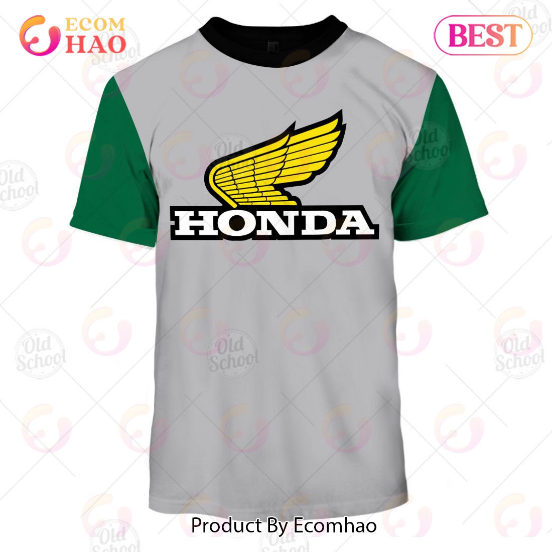 Vintage Style Honda Elsinore Motocross Jersey MX Enduro AHRMA Motorcycle Dirt Bike 3D Hoodie For KID