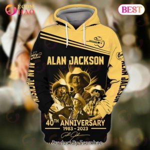 Alan Jackson Guitar 40th Anniversary 1983 – 2023 Thank You For The Memories 3D Hoodie