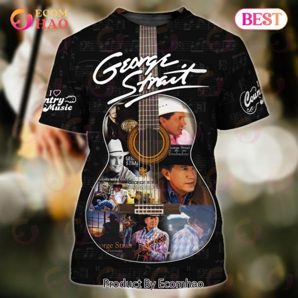 George Strait Guitar 3D Hoodie