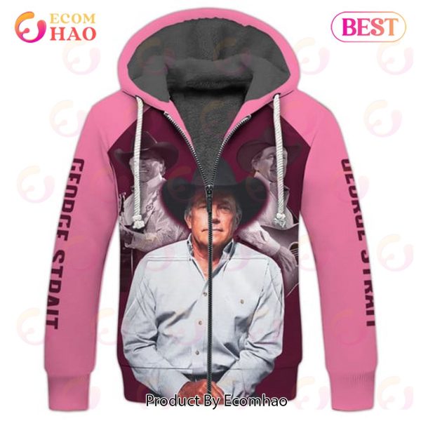 George Strait I Cross My Heart Pink 3D Hoodie