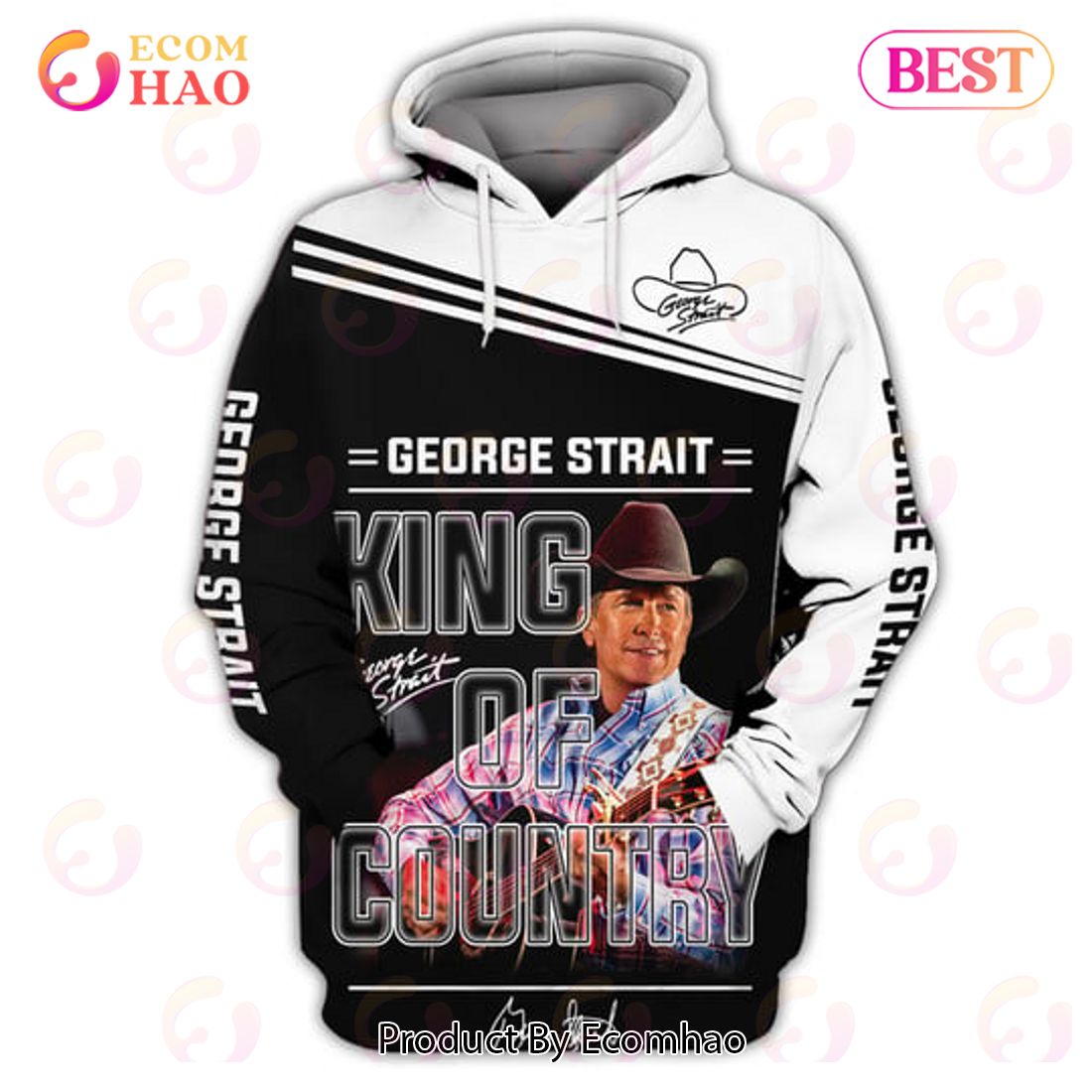 George Strait King of Country Music 3D Hoodie