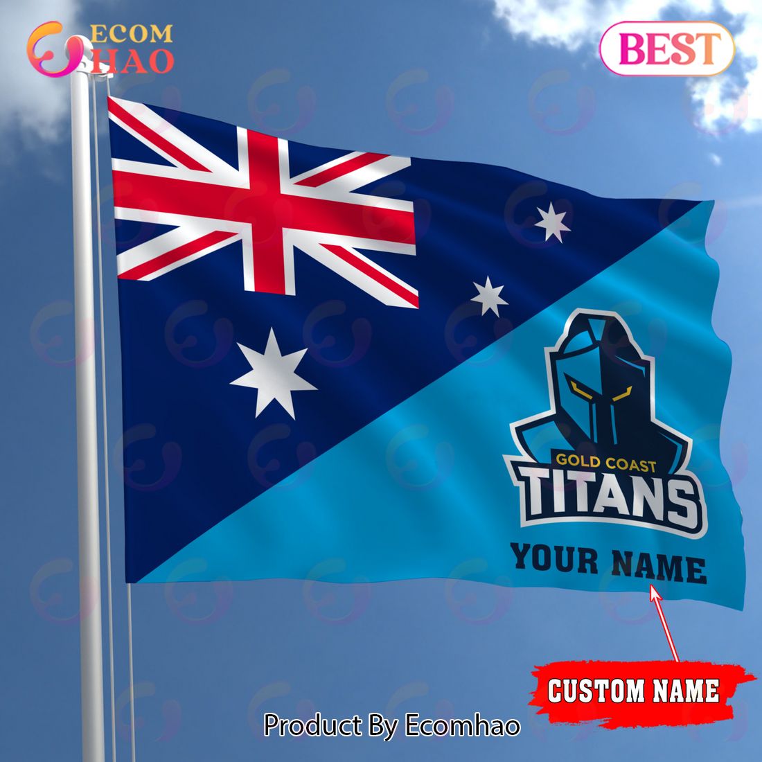 NRL Teams Gold Coast Titans Flag Gift For Fans