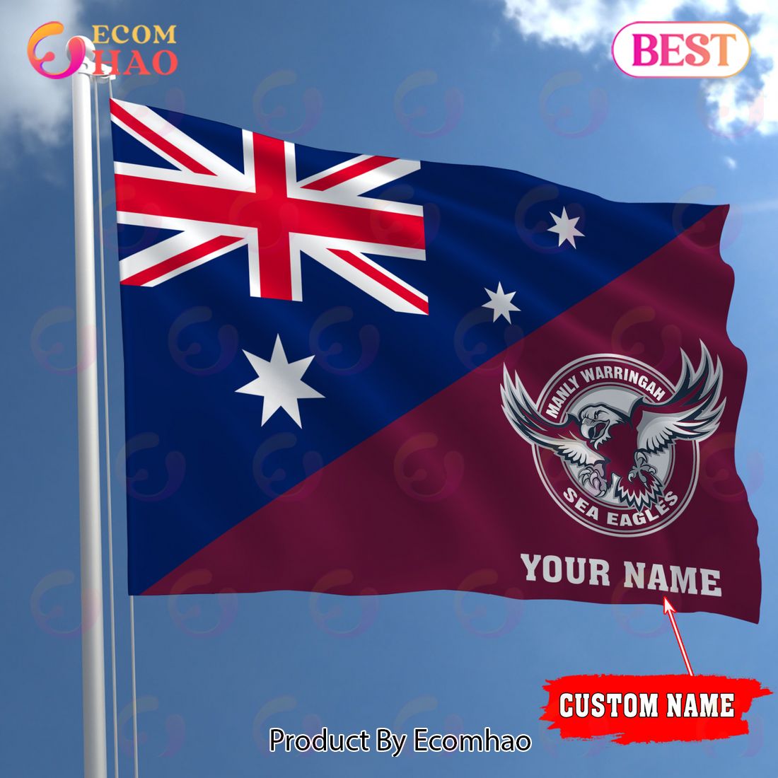 NRL Teams Manly Sea Eagles Flag Gift For Fans