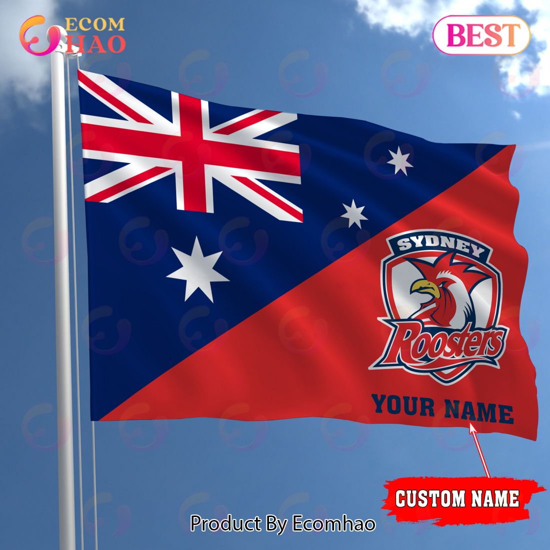 NRL Teams Sydney Roosters Flag Gift For Fans