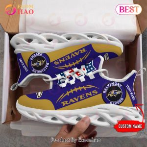 Personalized NFL Baltimore Ravens Max Soul Chunky Sneakers